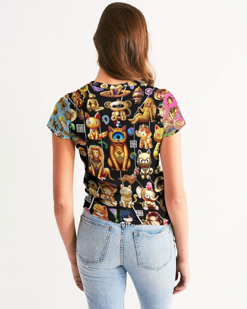 4 Annunaki Abstrak Collection Women's All-Over Print Tee