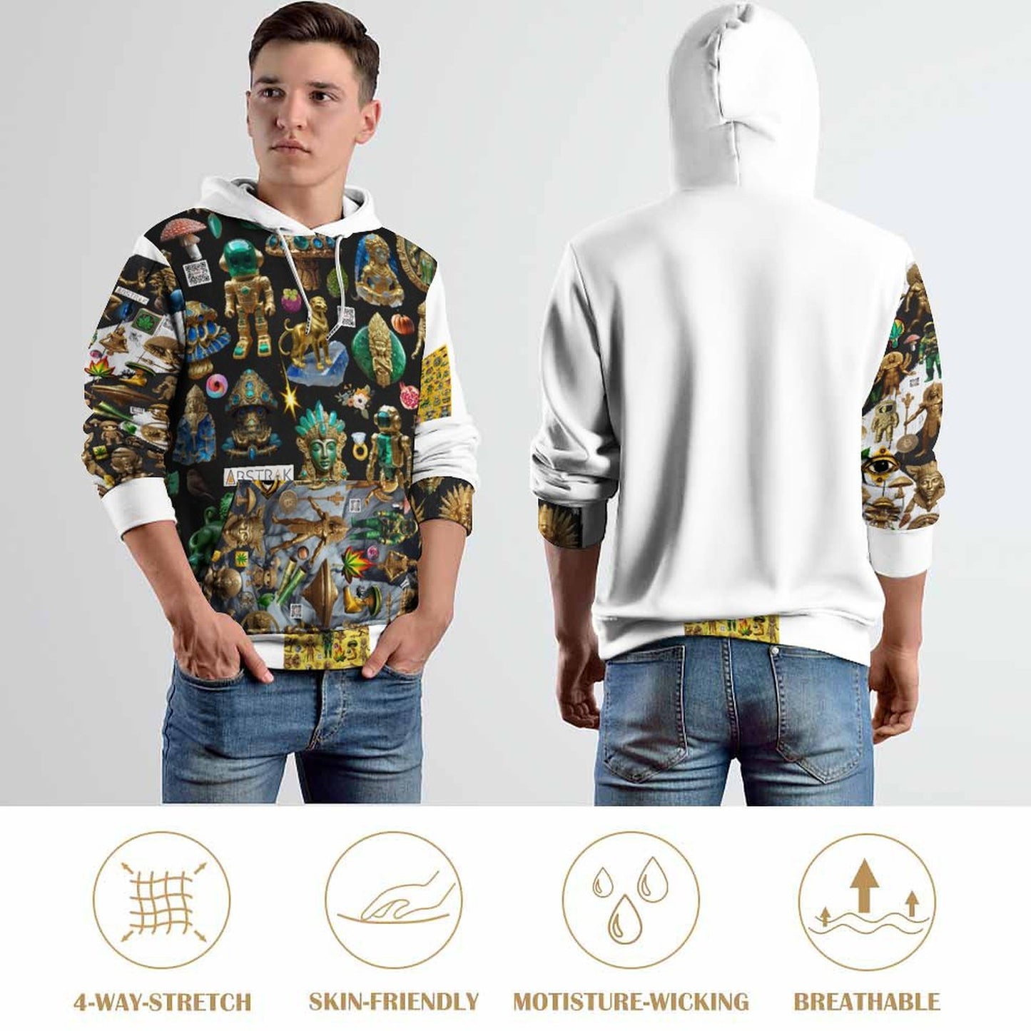 160gsm Lightweight Men's Hoodie A37H (All-Over Printing)