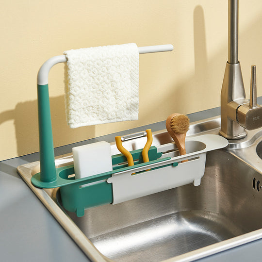 Sink Rack Telescopic Drain Rack Filter Tank Washing Drain Basket