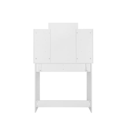 Makeup Vanity Desk With LED Lighted Mirror ,Dressing Table Set With 2 Large Drawers 10 LED Light ,White Color