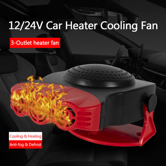 Car Heater 12/24V 200W 2 In 1 Electric Heating Cooling Fan Aiti-fog Demister Defroster