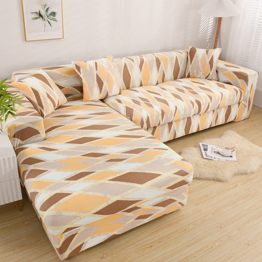 Anti-Slip Elastic Printed Slipcover Furniture Protector Couch Cover