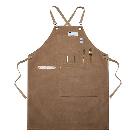 Thickened Canvas Apron Gardening Flower Shop Coffee Restaurant Beauty Hairdresser