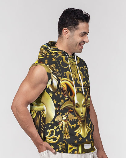 Outer Space Abstrak Men's All-Over Print Heavyweight Sleeveless Hoodie