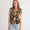 Abstrak dragonfly Women's All-Over Print V-Neck Tee