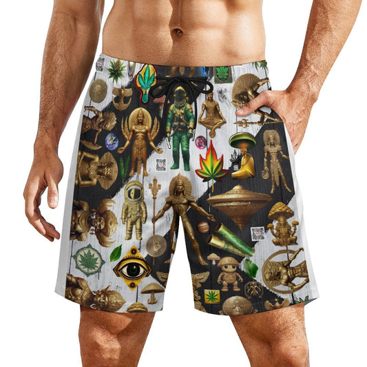 Men's Beach Shorts with 4 Pockets