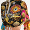 Eye and Face Abstrak Women's All-Over Print Cropped Windbreaker