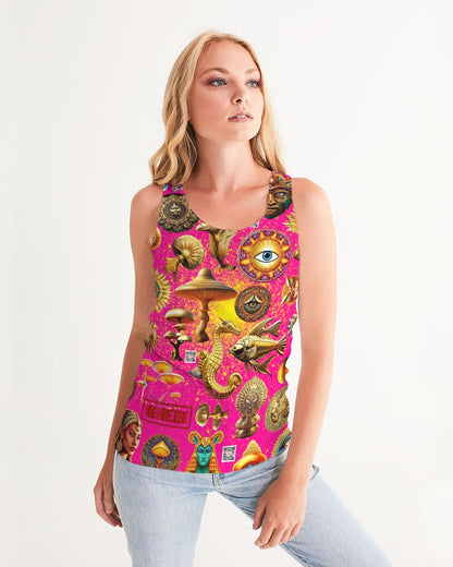 Eye and Face Abstrak Women's All-Over Print Tank