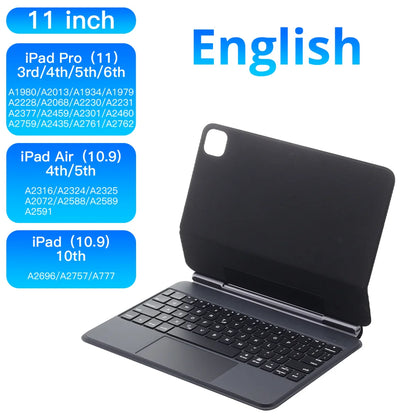 For iPad Magic Keyboard For iPad 10th Pro 11 12.9 3rd/4/5/6th Air 10.9 4/5th Ultra Slim Bluetooth Keyboard for iPad Accessories