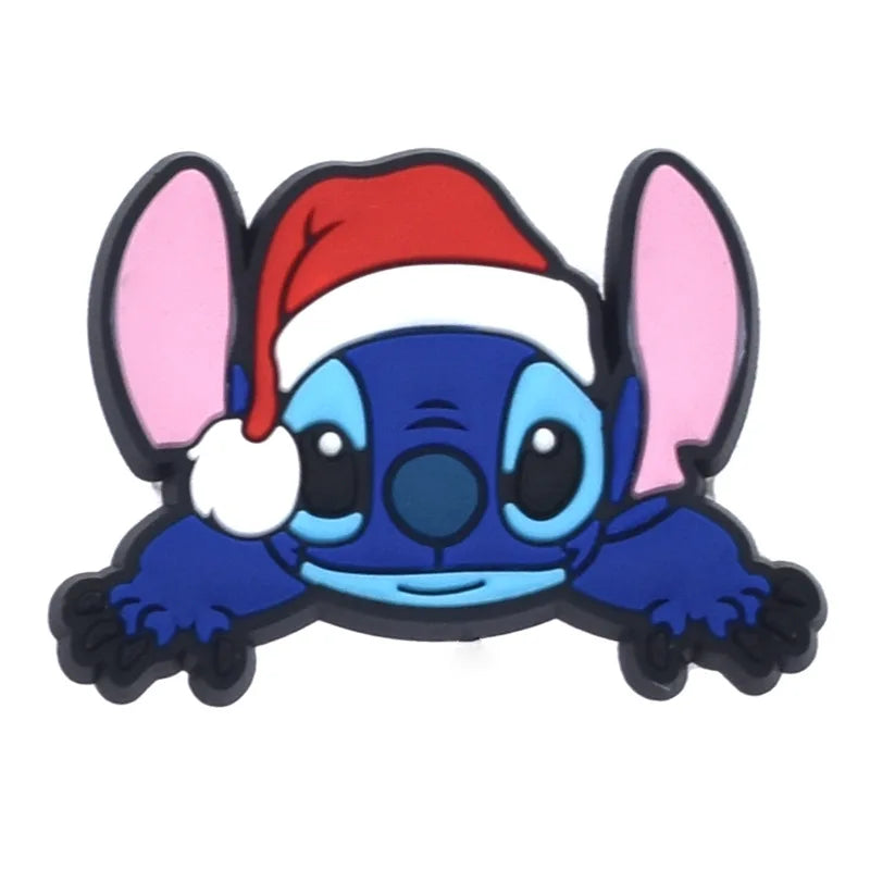 1pcs Disney Stitch Christmas Series shoe Charms Designer for Shoe Accessories for Classic Clog Kids Gift Hot Sale