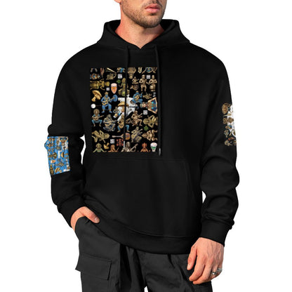 DTF 250gsm Cotton Men's Hoodie with Pocket (Dual-sided+Sleeve Printing)