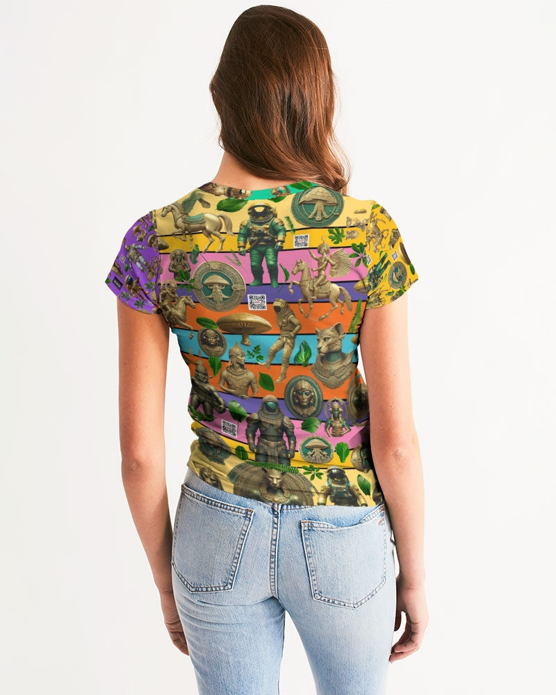 Ancient Abstrak Collection Women's All-Over Print Tee