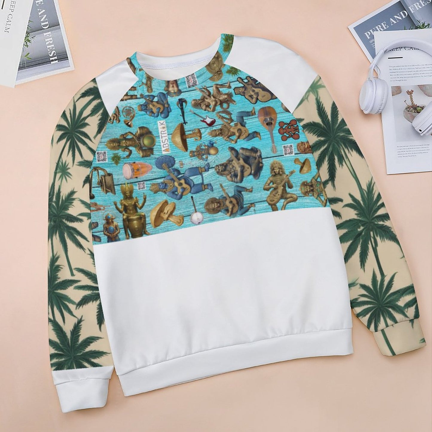 280gsm Custom Sweatshirt Designs Raglan Style RHDEC2 (All-Over Printing)