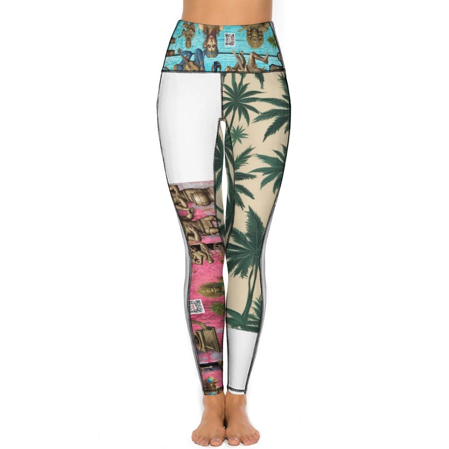 Custom Print Patterned Yoga Pants with 2 Pockets (All-Over Printing)