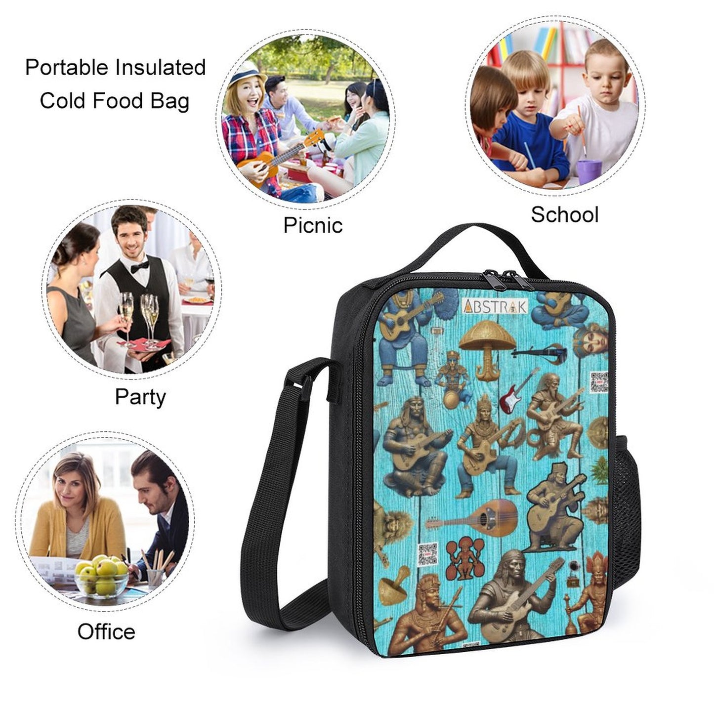 Insulated Lunch Bag with 600D Polyester