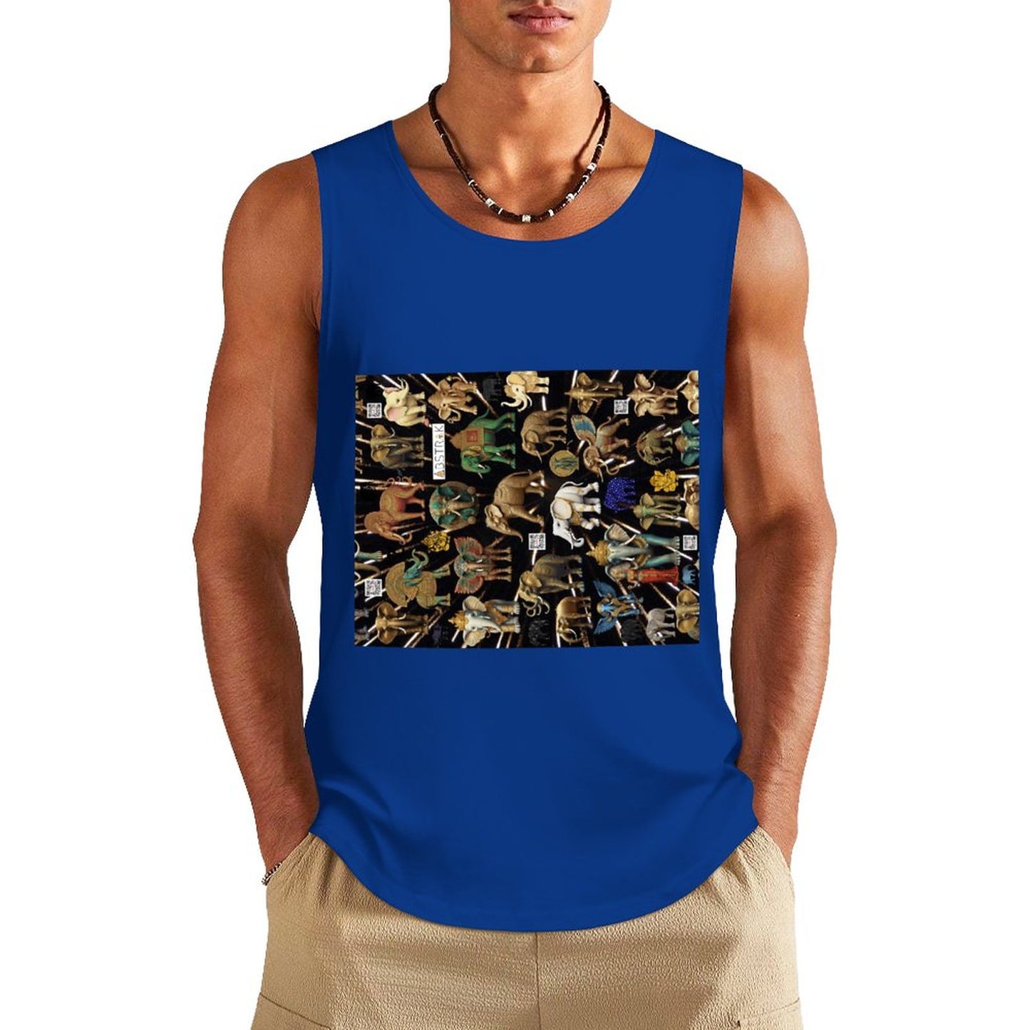 DTF 160gsm Men's Cotton Tank Top BX (Dual-sided Printing)