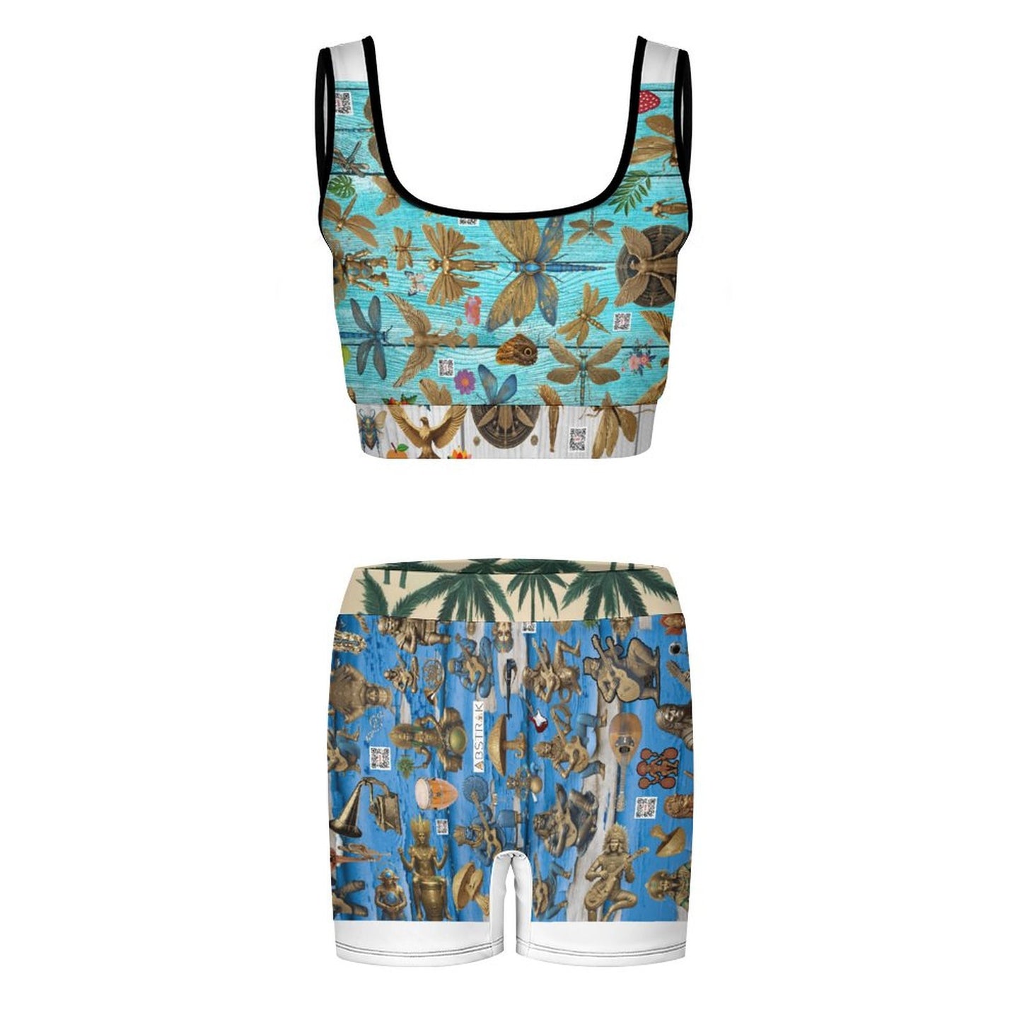 Custom Printed Yoga Workout Outfits YJ052