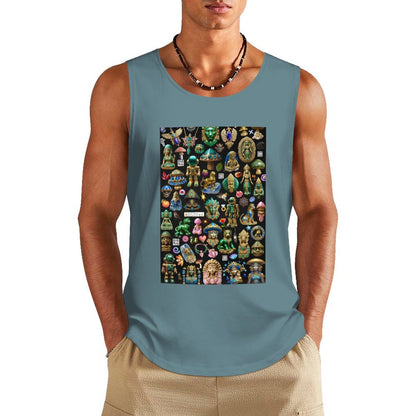 DTF 160gsm Men's Cotton Tank Top BX (Front Printing)