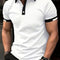 3D Count Solid Color Lapel Short Sleeve Polo Shirt Casual Loose