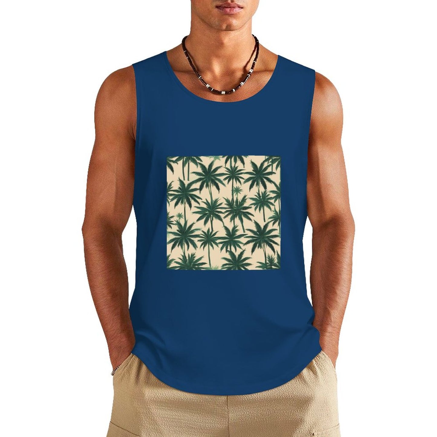 DTF 160gsm Men's Cotton Tank Top BX (Dual-sided Printing)