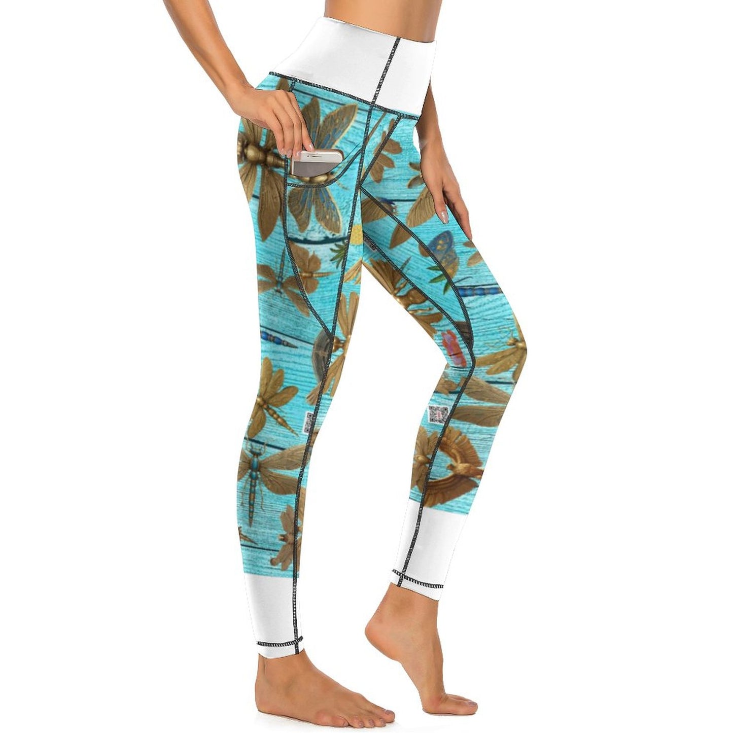 Custom Printed Yoga Pants with 2 Pockets CE003 (All-Over Printing)