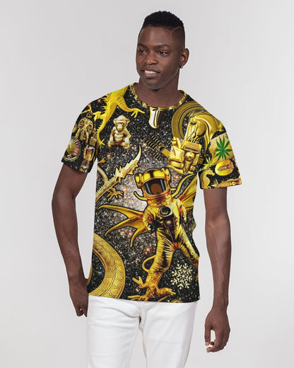 Ancient Abstrak Men's All-Over Print Pocket Tee