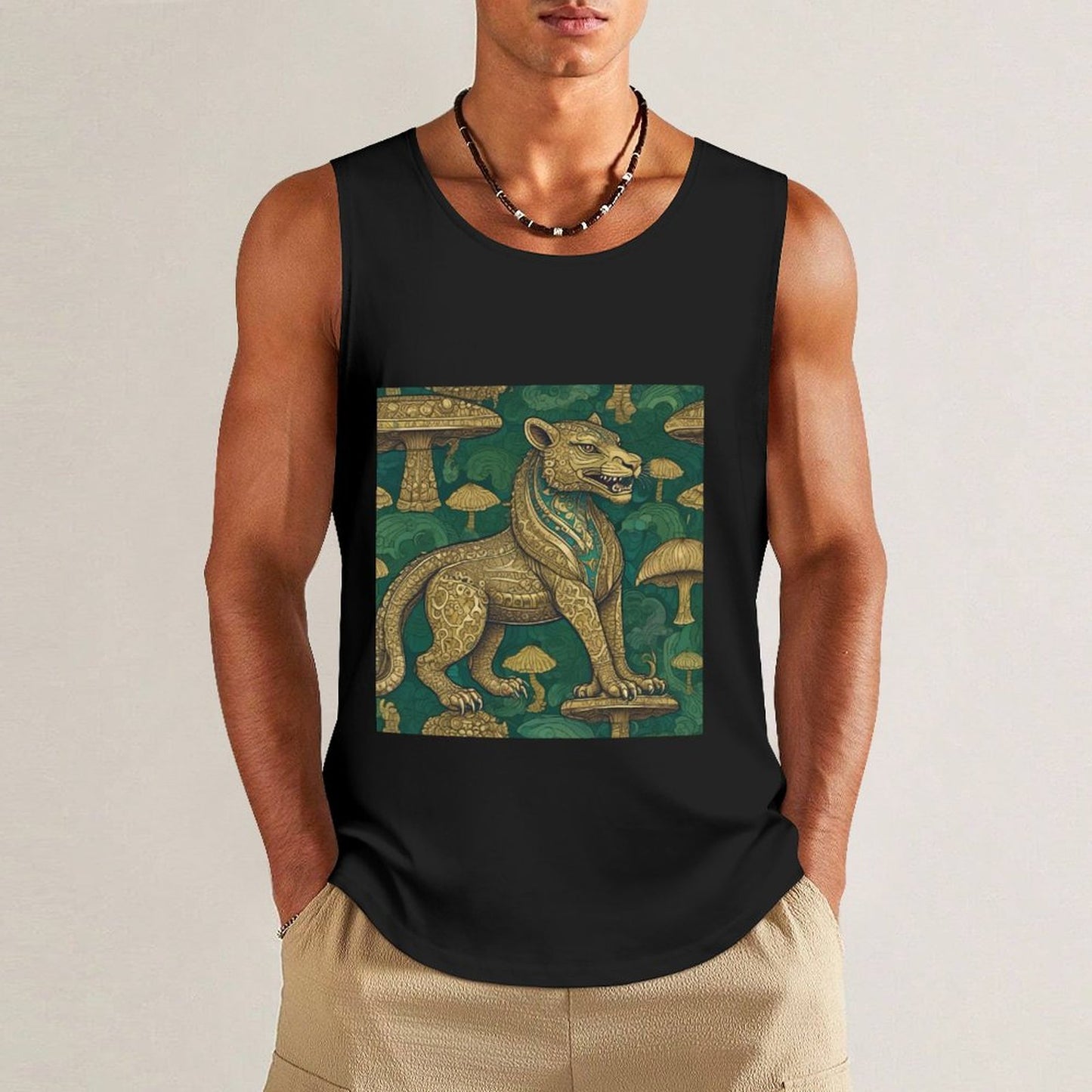 DTF 160gsm Men's Cotton Tank Top BX (Dual-sided Printing)