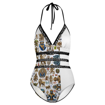 Women's Halter One-Piece Swimsuits YS20001 (All-Over Printing)