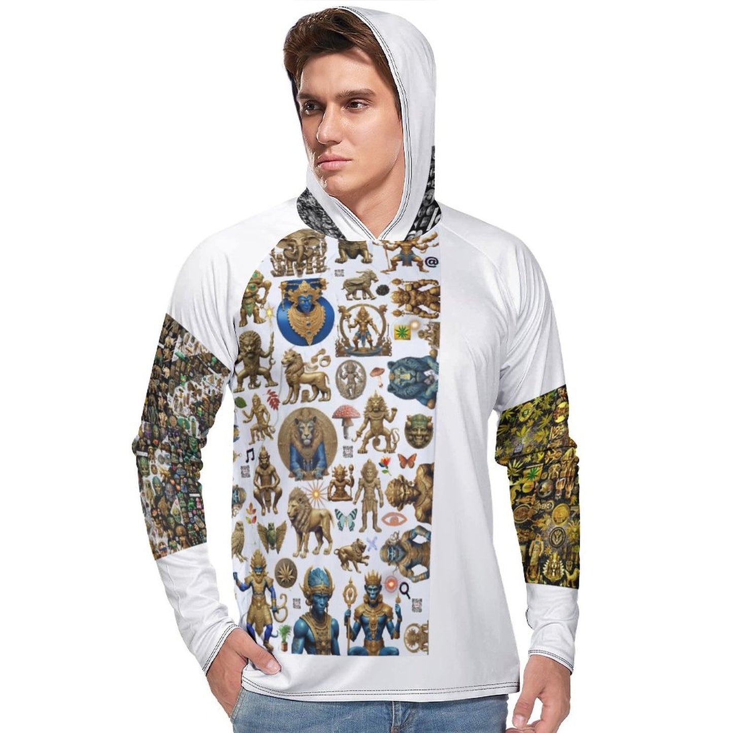 Men's Long Sleeve Hoodie NZ145 (All-Over Printing)