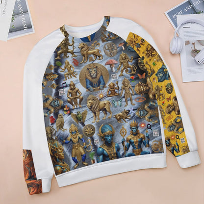 280gsm Custom Sweatshirt Designs Raglan Style RHDEC2 (All-Over Printing)