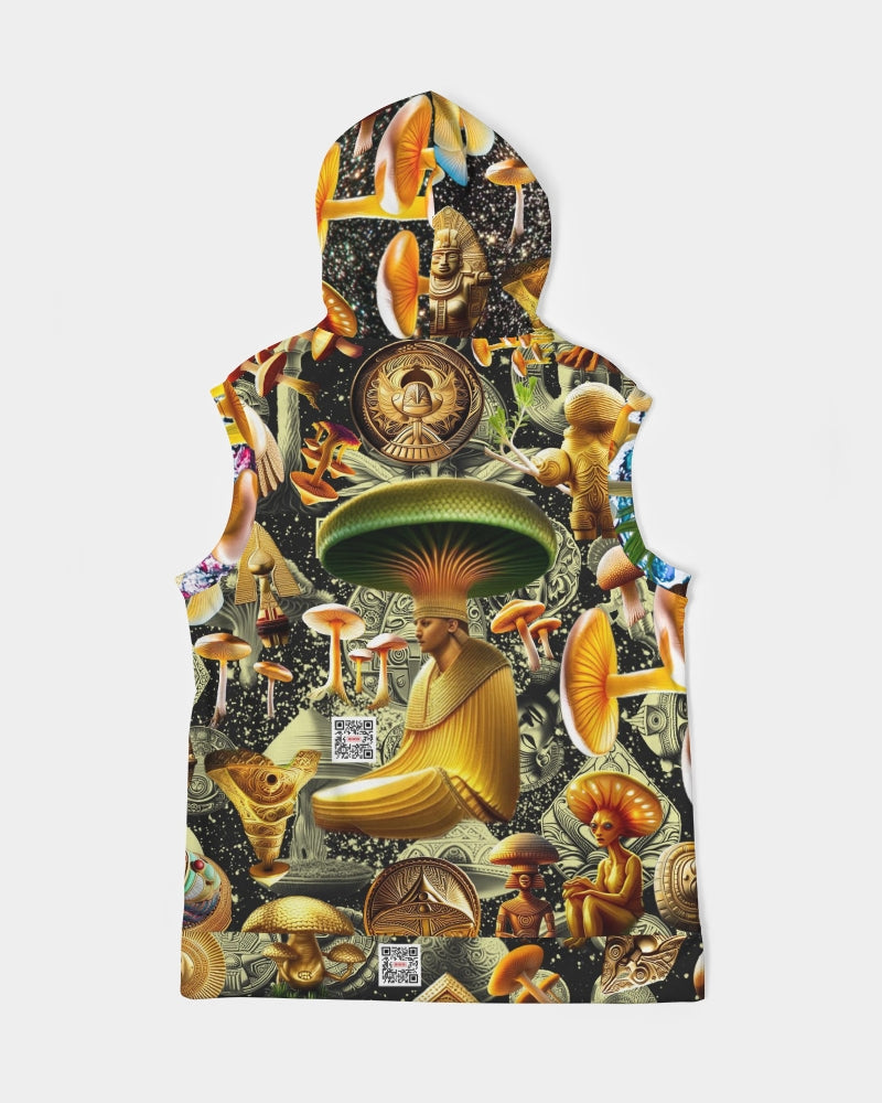 Illustration Abstrak Men's All-Over Print Heavyweight Sleeveless Hoodie