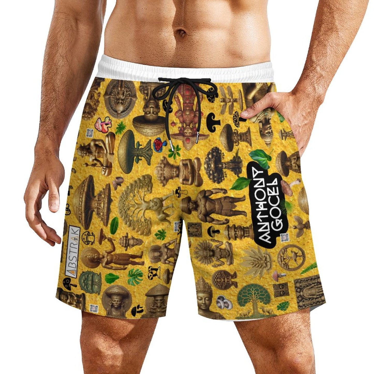 Men's Beach Shorts with 4 Pockets