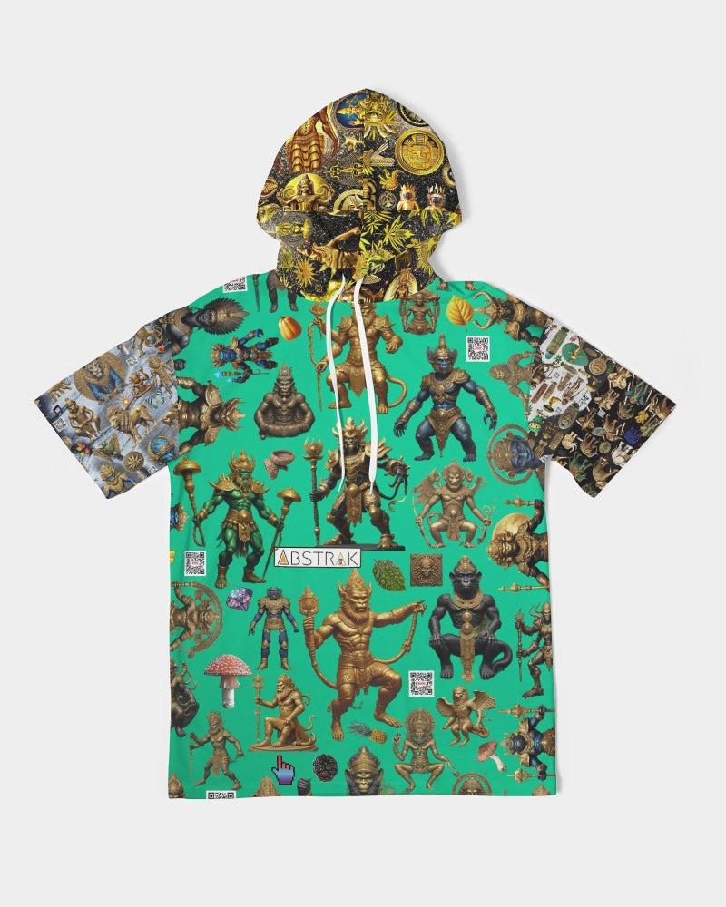 Abstraknyc Men's All-Over Print Premium Heavyweight Short Sleeve Hoodie