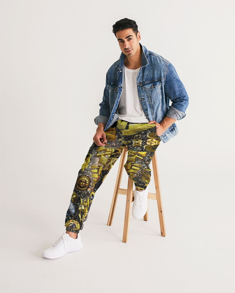 Ancient Abstrak Men's All-Over Print Track Pants