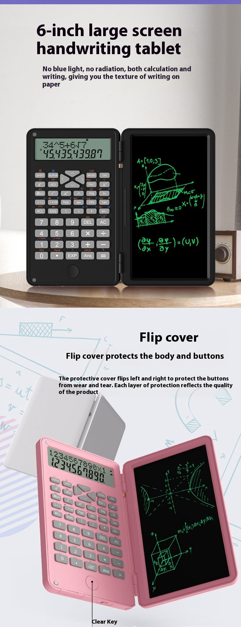 New Scientific Calculator Accounting Special Portable Mini Tablet Computing Machine Handwriting Board Exam Student