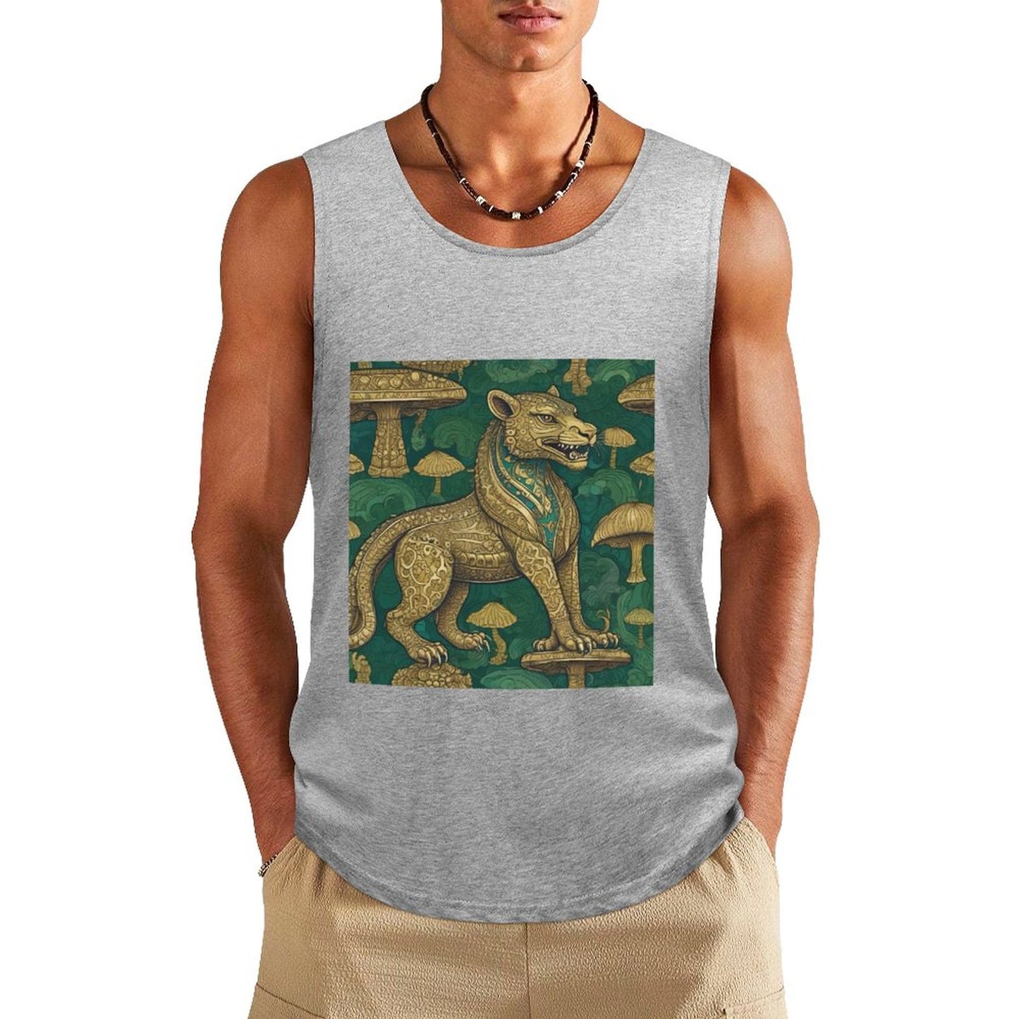 DTF 160gsm Men's Cotton Tank Top BX (Dual-sided Printing)