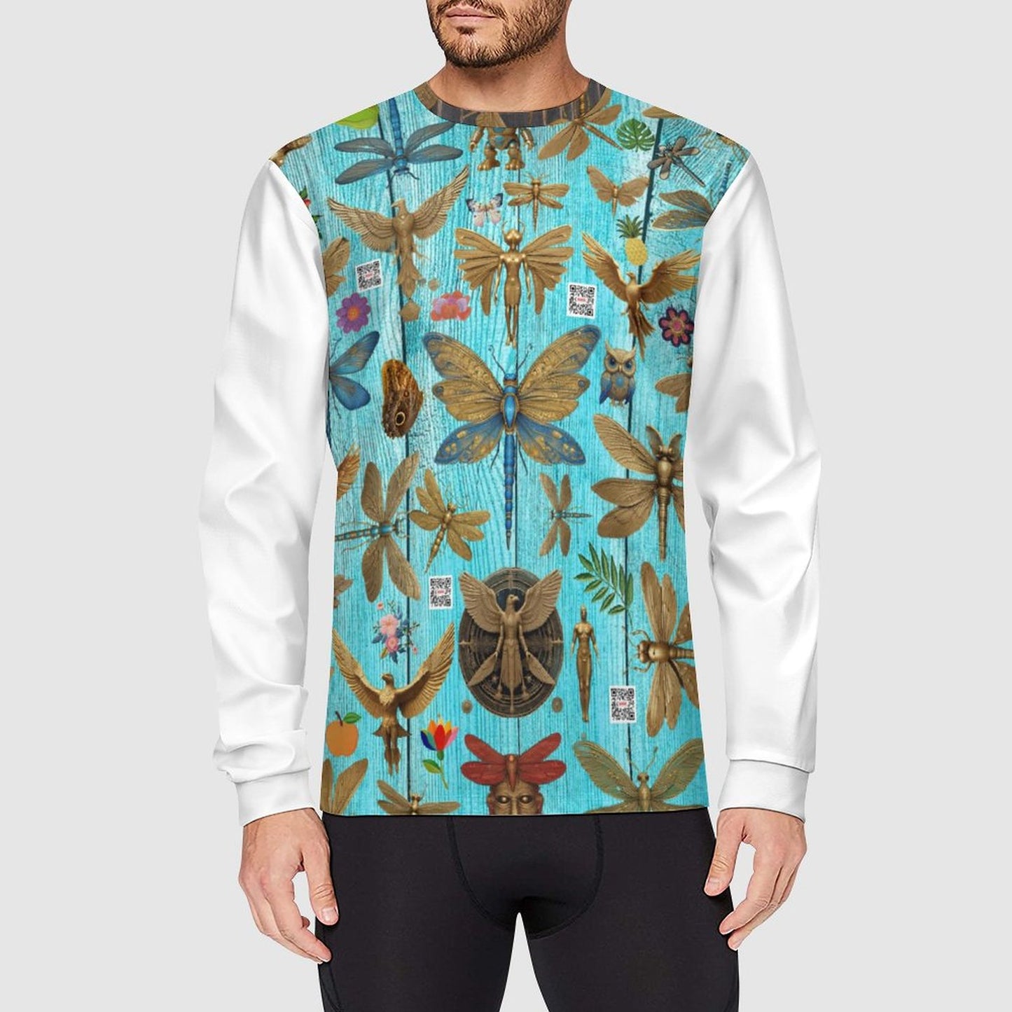 Men's Workout Top Long Sleeve DS017 (All-Over Printing)