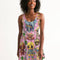 Alien Trendy Abstrak Collection Women's All-Over Print Scoop Neck Skater Dress