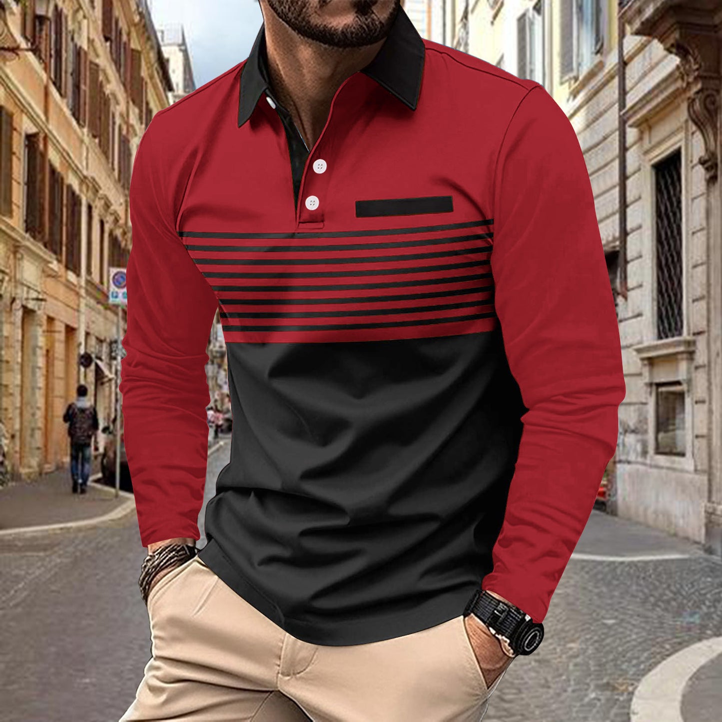 Polo Shirt Pocket Men's Sports Polo Shirt