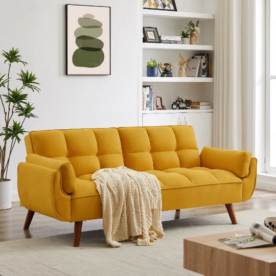 Yellow Fabric Sofa For Home Use