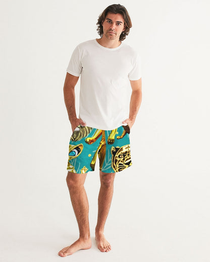 Outer Space Abstrak Men's All-Over Print Swim Trunk