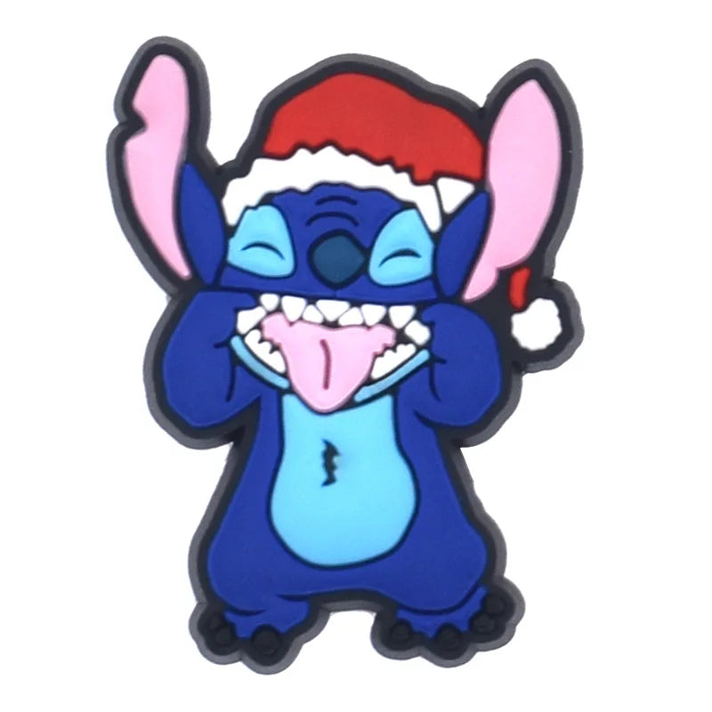 1pcs Disney Stitch Christmas Series shoe Charms Designer for Shoe Accessories for Classic Clog Kids Gift Hot Sale