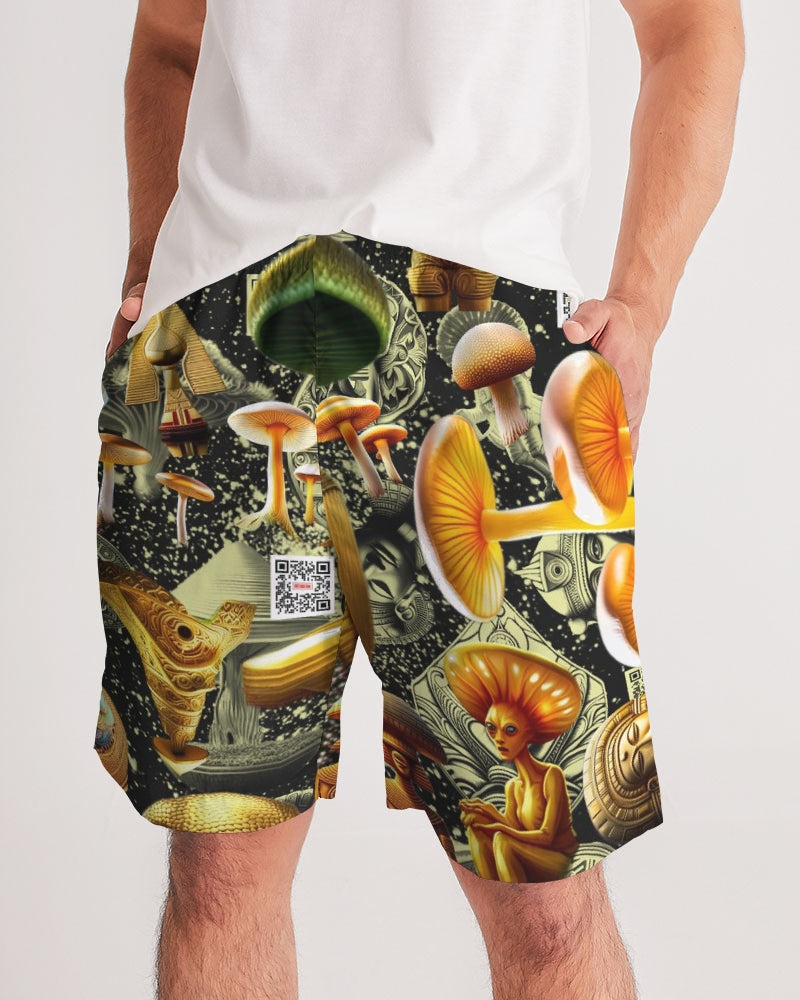 Illustration Abstrak Men's All-Over Print Jogger Shorts