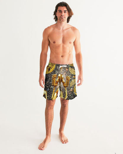 Ancient Abstrak Men's All-Over Print Swim Trunk