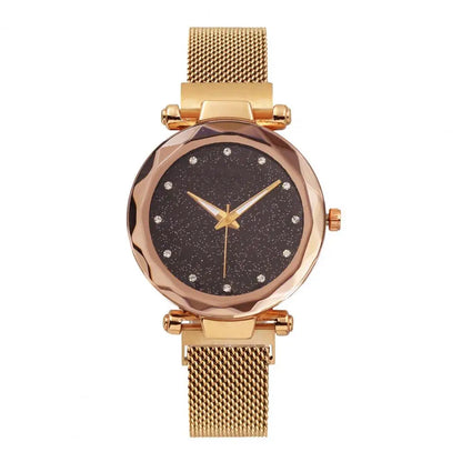 Elegant Timekeeping Accessory Elegant Rhinestone Women's Watch with Quartz Movement Minimalist Metal Design for Ladies