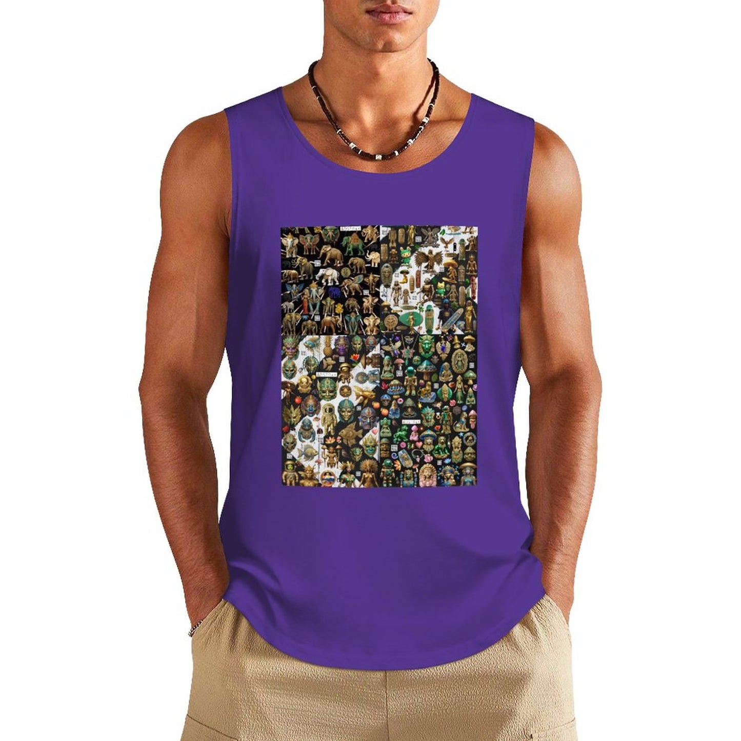 DTF 160gsm Men's Cotton Tank Top BX (Dual-sided Printing)