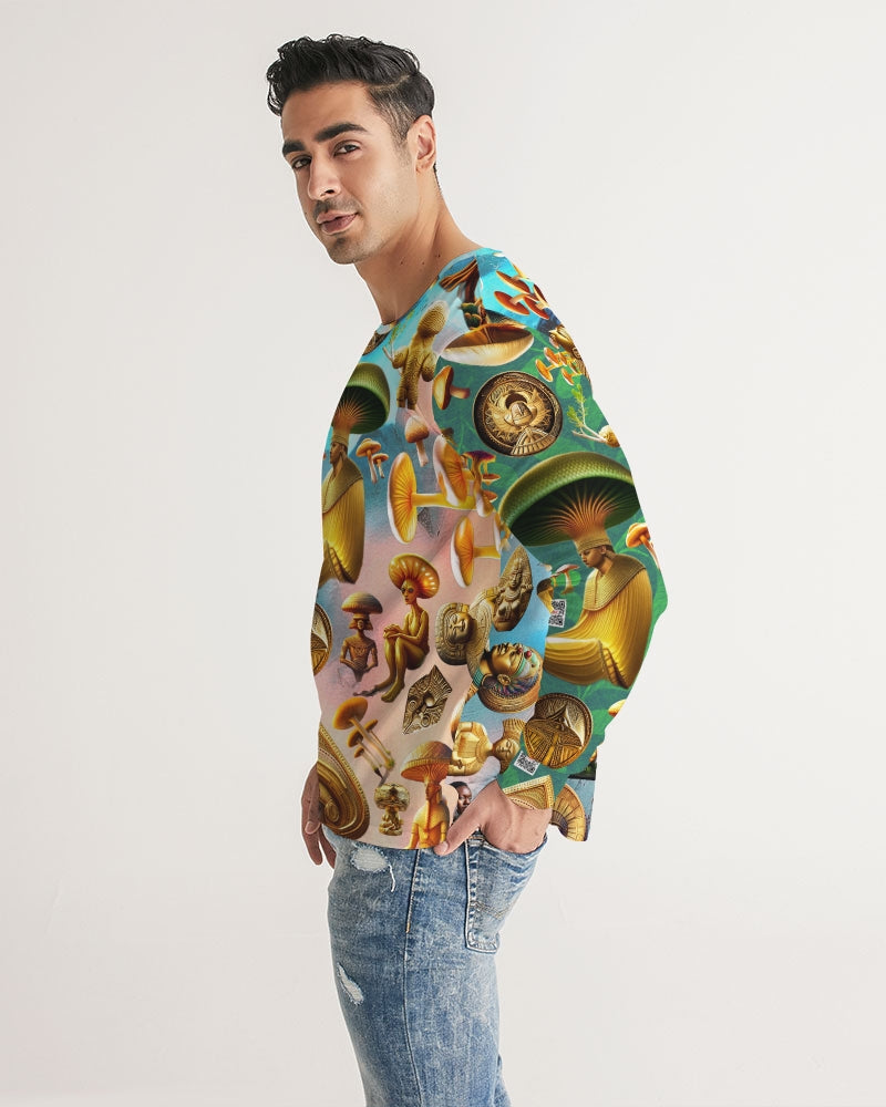 Illustration Abstrak Men's All-Over Print Long Sleeve Tee