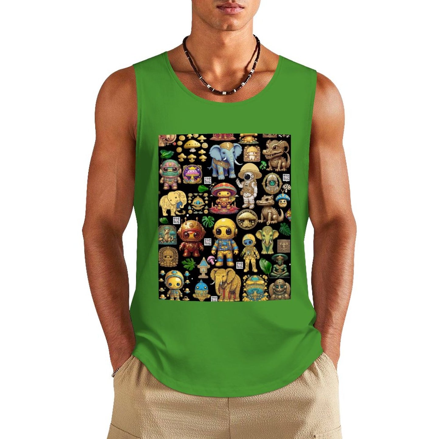 DTF 160gsm Men's Cotton Tank Top BX (Front Printing)