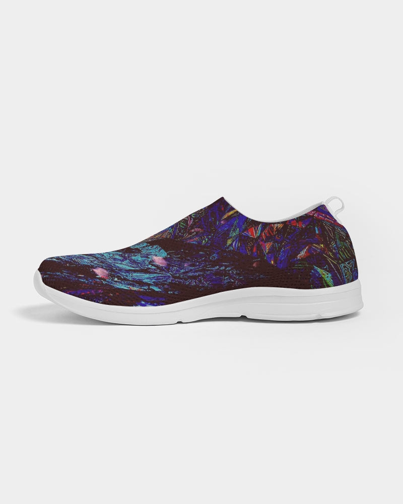 Colorful Artistic Abstract Women's Slip-On Flyknit Shoe