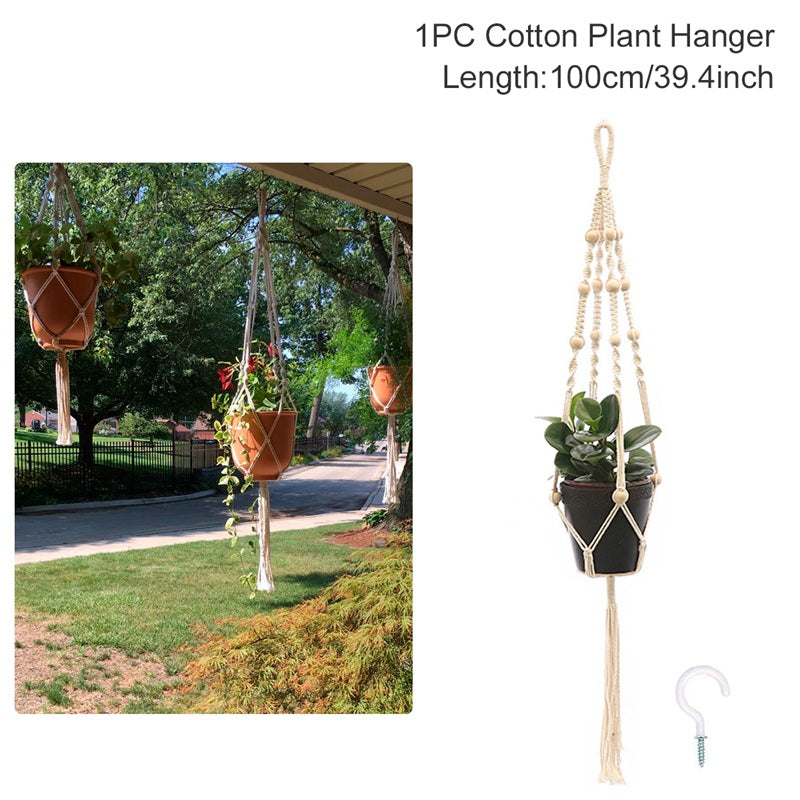 Artificial Plants Hanging Basket With Hook Macrame Plant Holder For Home Wedding Decor DIY Hanging Garland Fake Flowers Plant